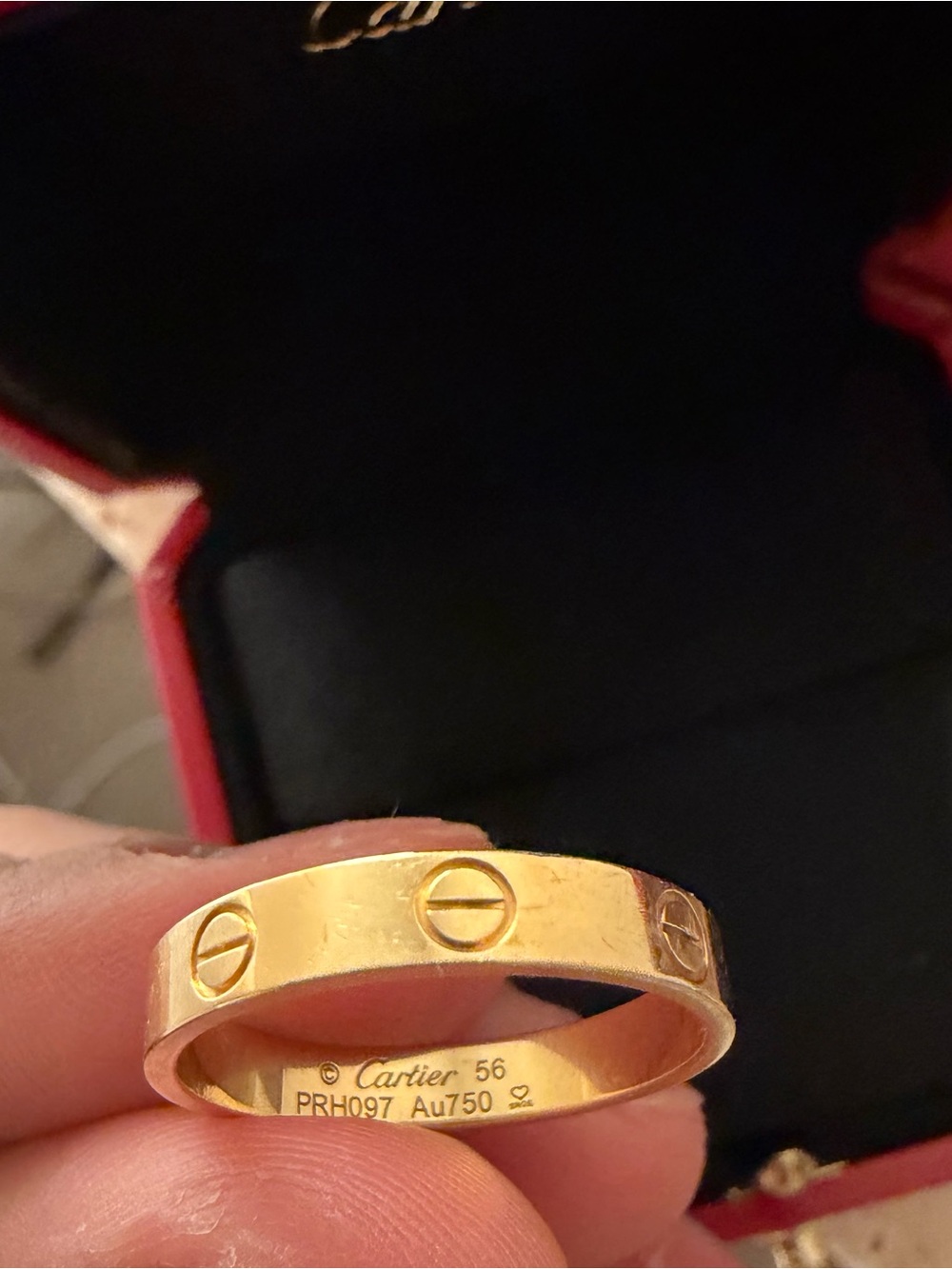 Cartier LOVE Wedding Band Ring 18K Yellow Gold Size 56 Full Set - Picture 2 of 5